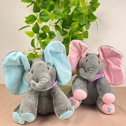 2025 New Hide-and-seek Elephant Plush Toy Baby Hide-and-seek Game Toy Singing Interactive Musical Toys Gifts