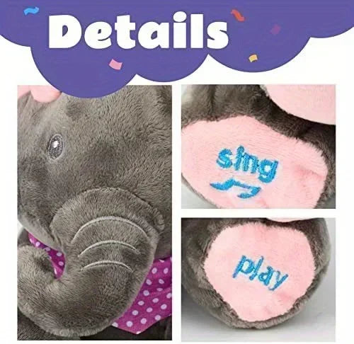 2025 New Hide-and-seek Elephant Plush Toy Baby Hide-and-seek Game Toy Singing Interactive Musical Toys Gifts