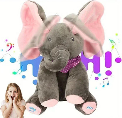 2025 New Hide-and-seek Elephant Plush Toy Baby Hide-and-seek Game Toy Singing Interactive Musical Toys Gifts